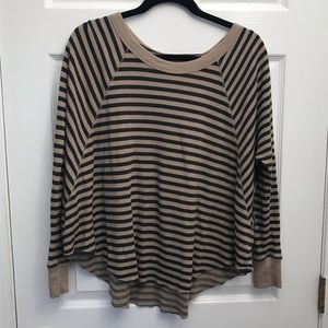 Free People Long Sleeved Waffle Shirt